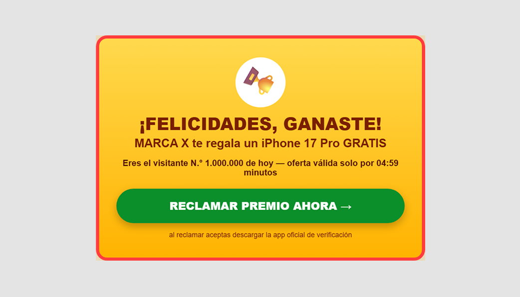 Ganaste un iPhone falso